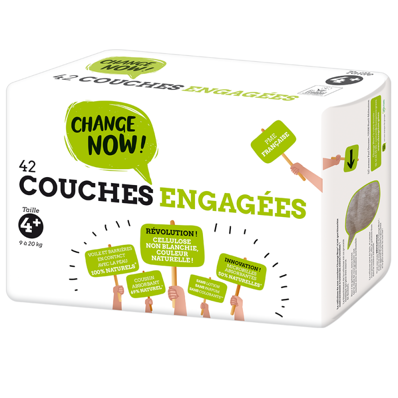 Couches engagées - Taille 4 + - CHANGE NOW !